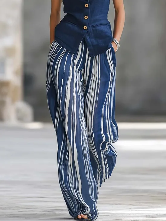 Urban Striped Straight Pants