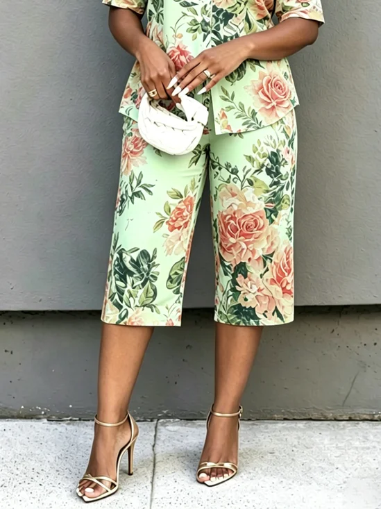 Urban Floral Straight Pants