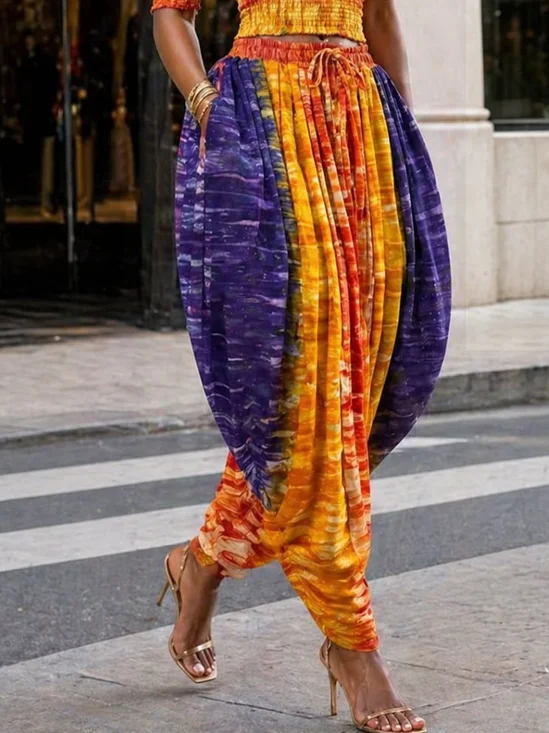 Urban Random Print Harem Pants