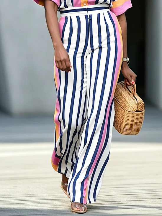Urban Striped Straight Pants