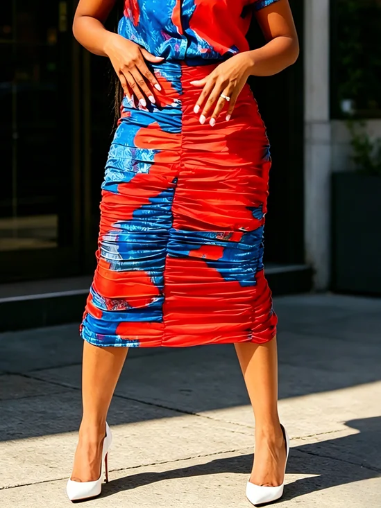 Urban Printing Midi Skirt