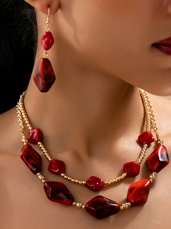 Marbled Resin Necklace