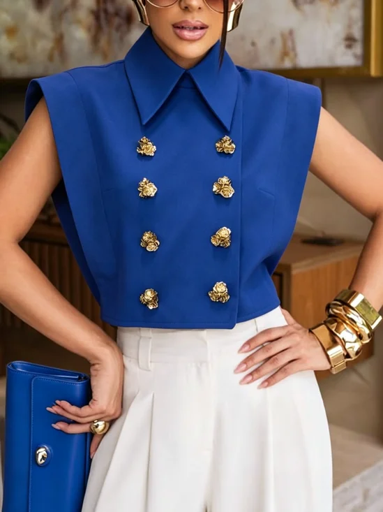 Urban Plain Buttoned Shirt