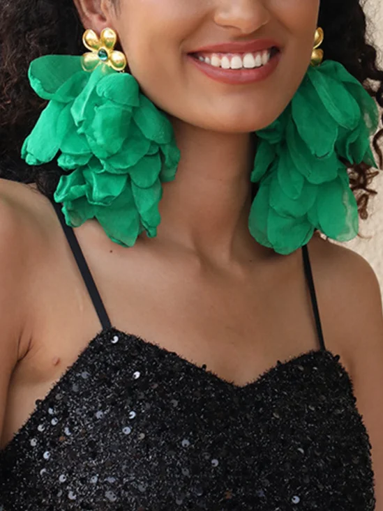 Floral Tassel Earrings