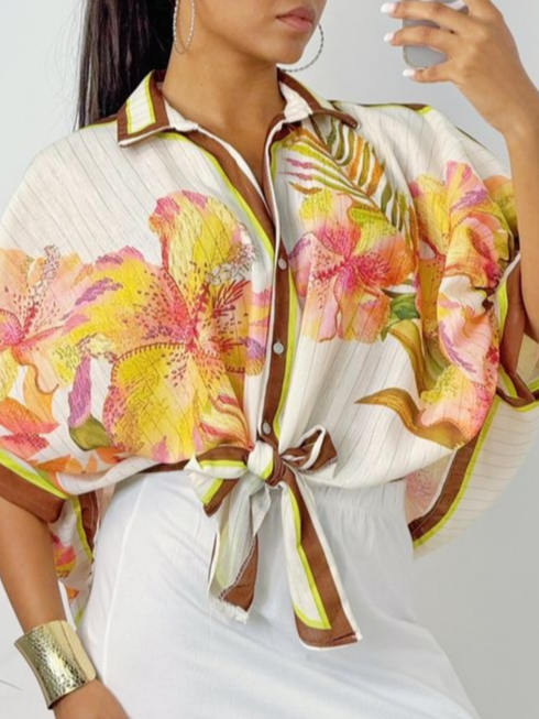 Vacation Floral Printing Shirt