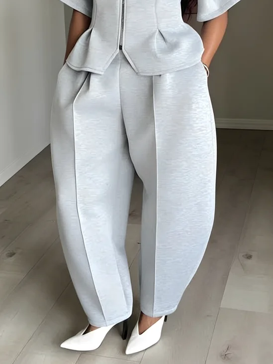 Casual Loosen Plain Turnip Pants