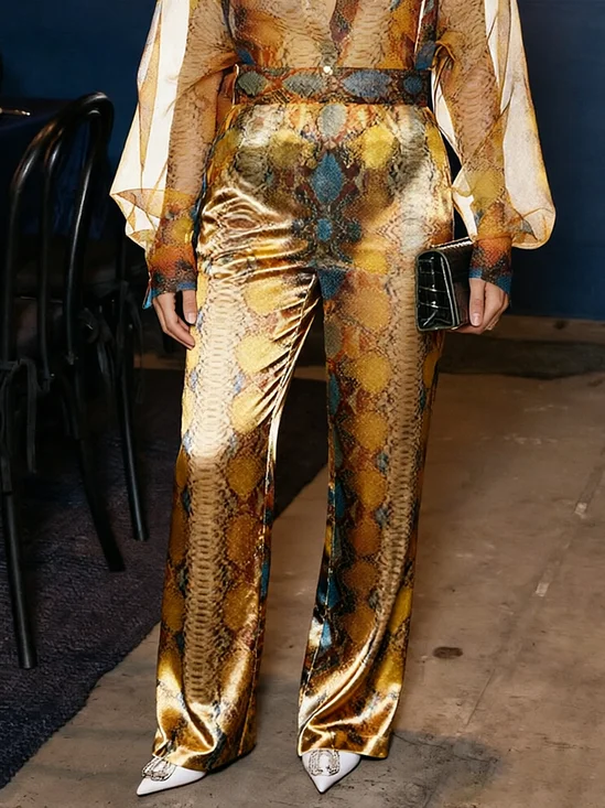 Urban Snakeskin Straight Pants