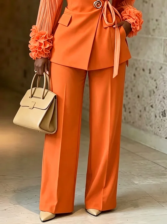 Urban Geometric Wide Leg Pants