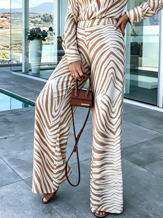 Vacation Zebra Printing Straight Pants