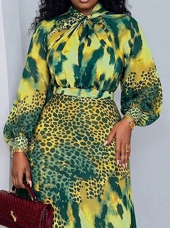 Elegant Leopard Printing Blouse