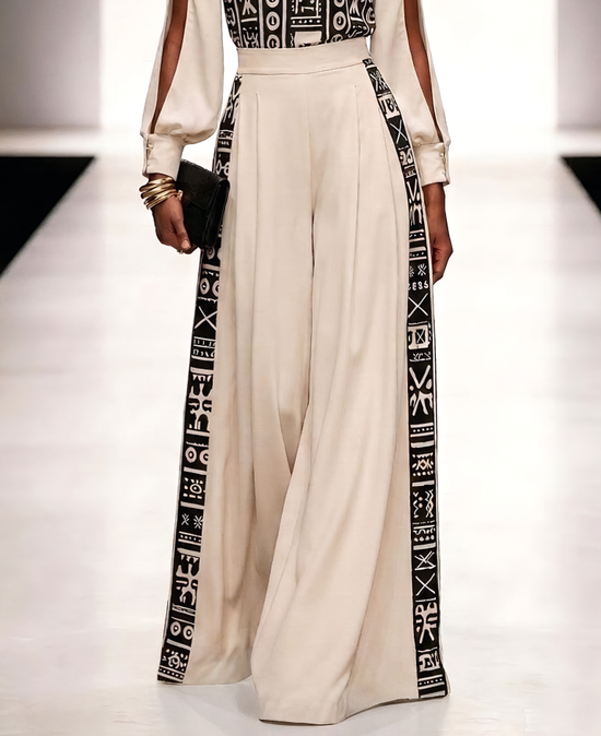 Urban Ethnic Printing Wide Leg Pants