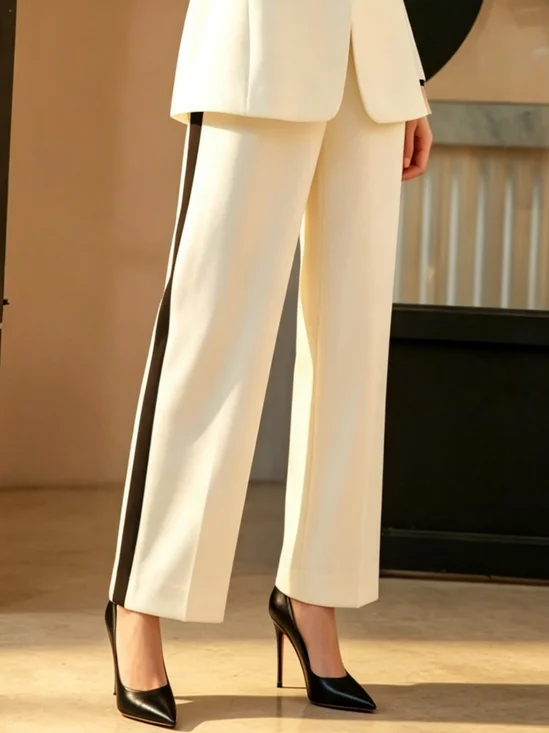 Urban Color Block Straight Pants
