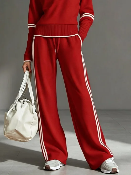 Urban Color Block Straight Pants
