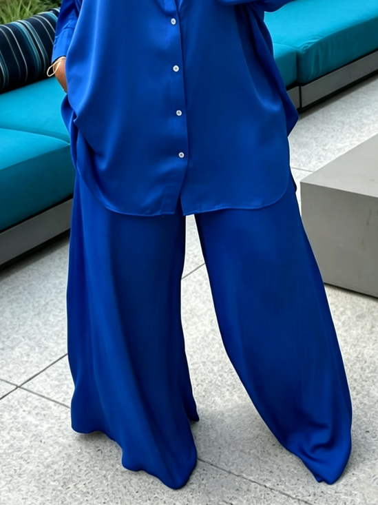 Urban Plain Wide Leg Pants