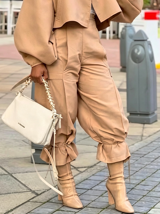 Casual Plain Cargo Pants