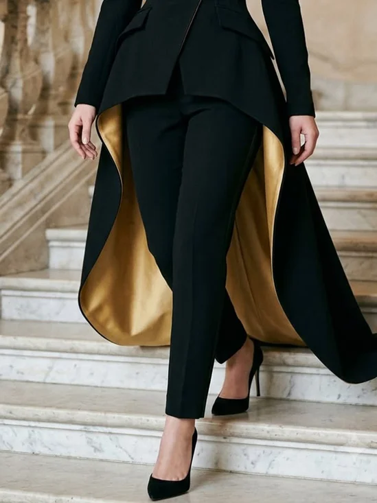 Regular Fit Urban Plain Straight Ankle Pants