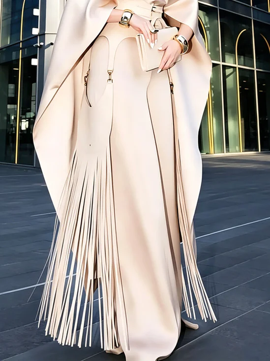 Plus Size Urban Tassel Regular Fit Pants Lncludes Obi Strip