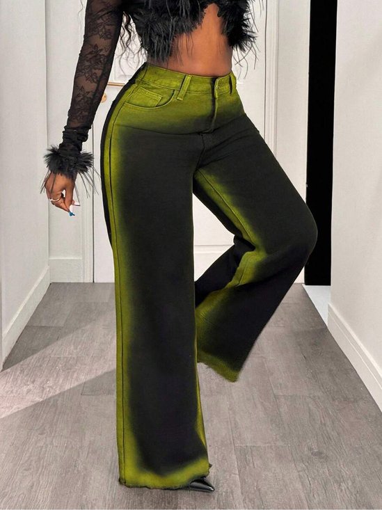 Color Block Casual Jeans