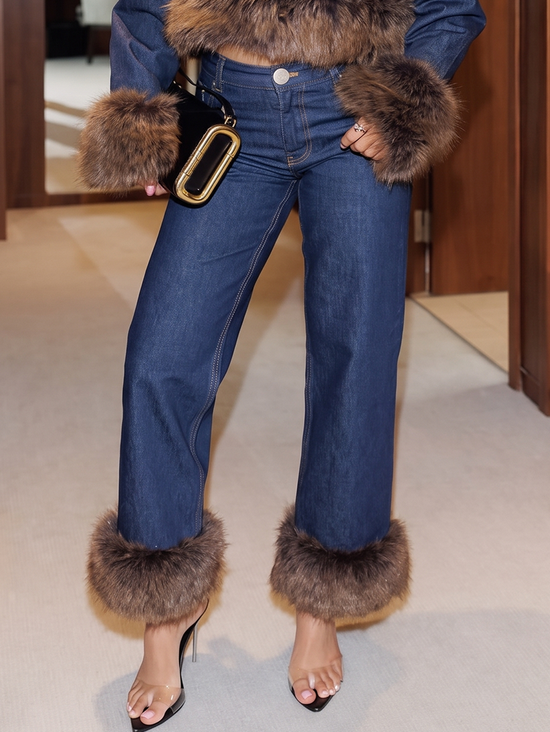 Split Joint Loose Casual Jeans