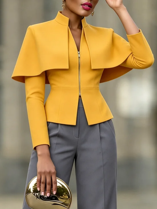 Urban Plain V Neck Jacket