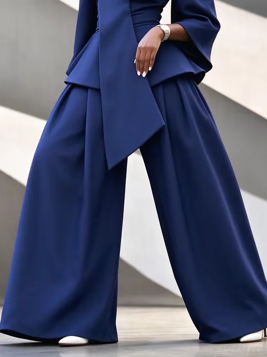 Urban Plain Wide Leg Long Wide leg pants