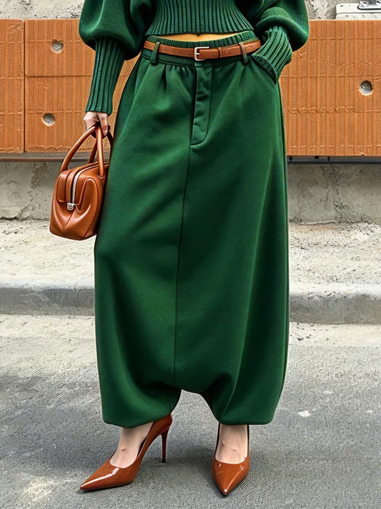 Casual Loosen Plain Harem Pants