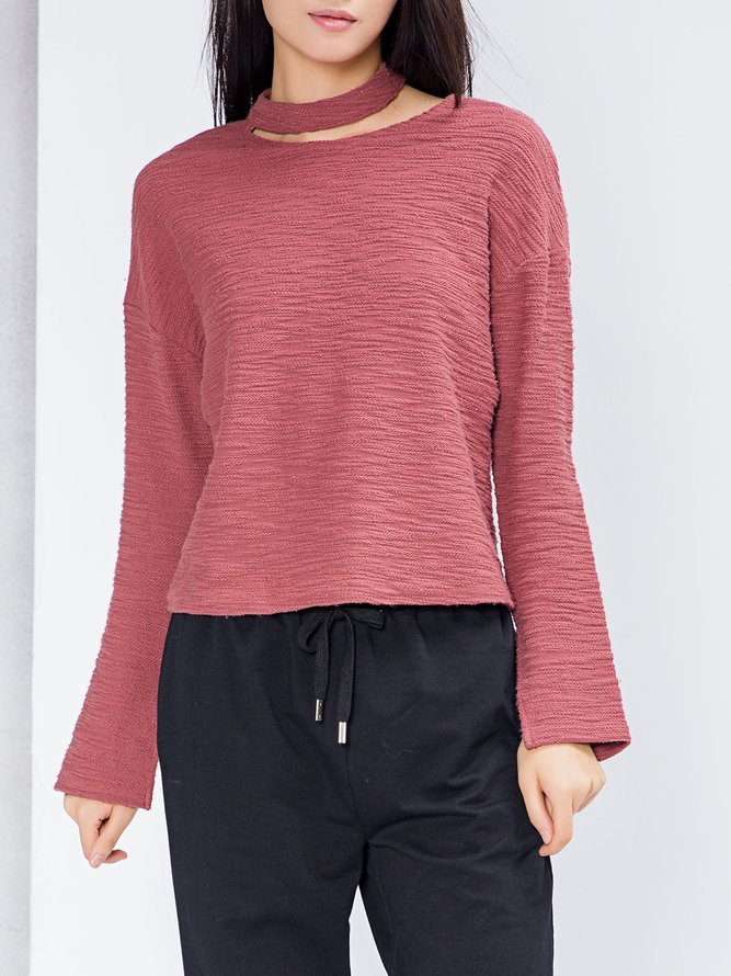  Casual Ruched Long Sleeved Top