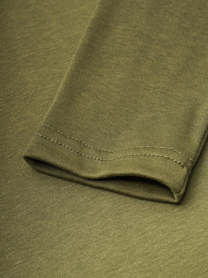 Half Turtleneck Regular Fit  Simple Plain Basic T-Shirt