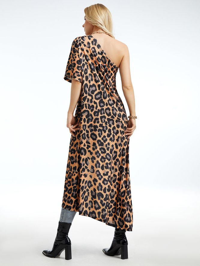 Holiday Printed Leopard Half Sleeve  Top