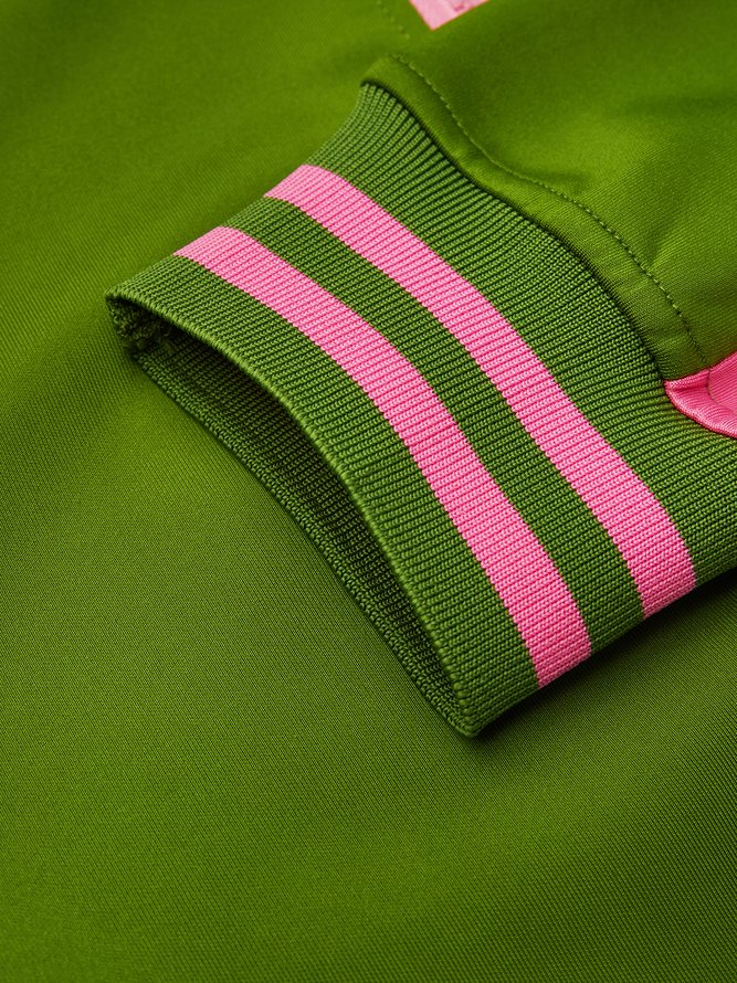 Casual Color Block Regular Fit Long Sleeve Sweatshirt