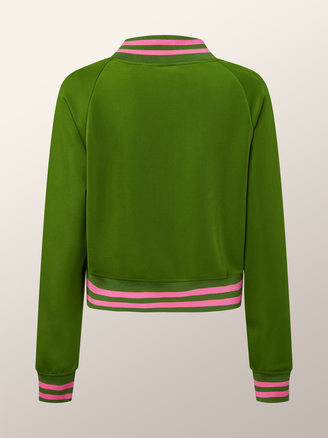 Casual Color Block Regular Fit Long Sleeve Sweatshirt