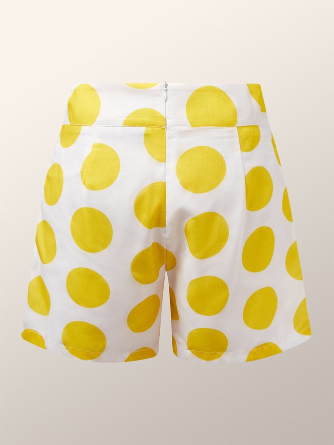 Regular Fit Casual Polka Dots Shorts