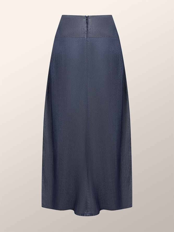Denim Regular Fit Elegant Plain Denim Skirt
