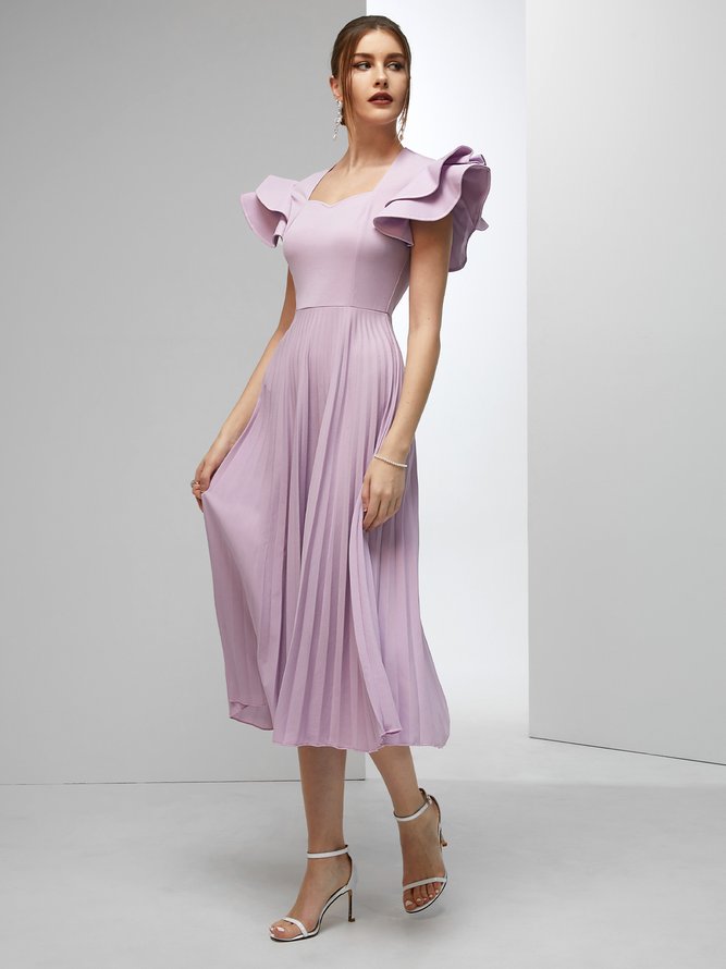 Elegant Sweetheart Neckline Plain Regular Fit Party Dress