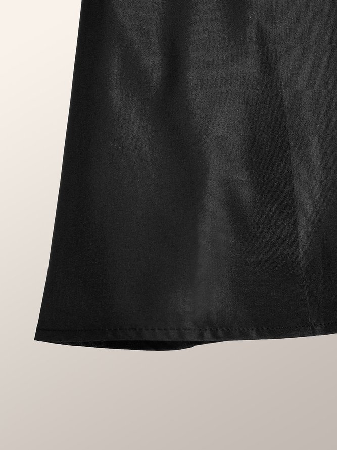 Regular Fit Plain Elegant Midi Daily Skirt