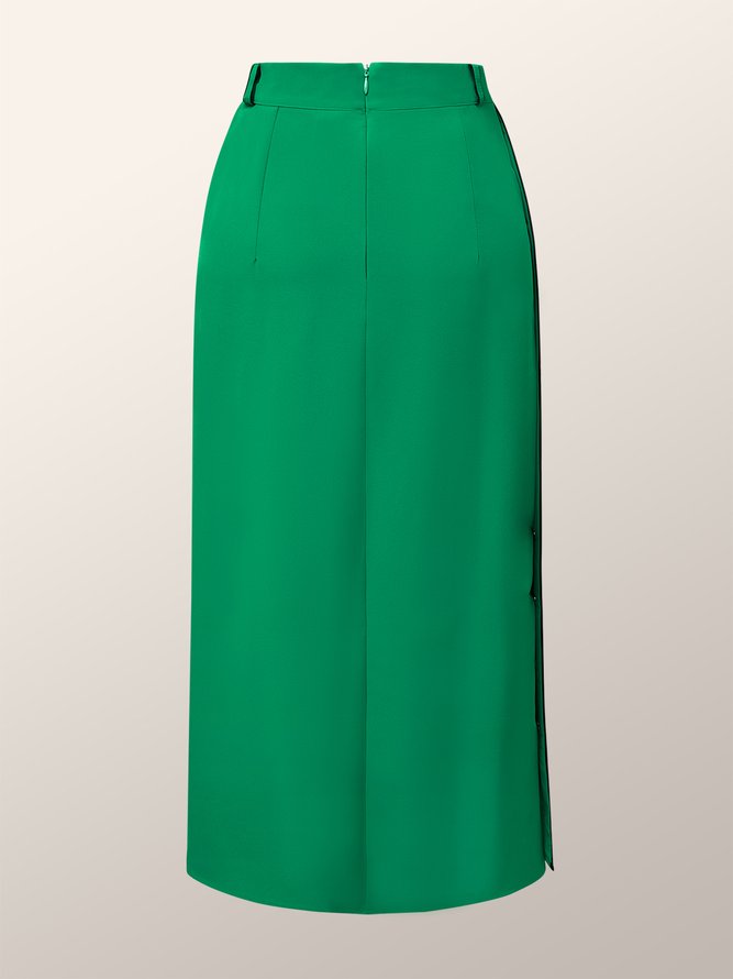 Plain Regular Fit Urban Long Skirt