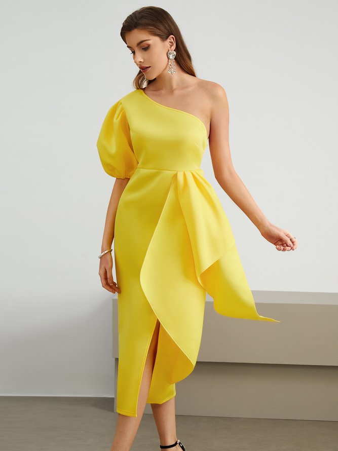 Party Tight One Shoulder Party Dress