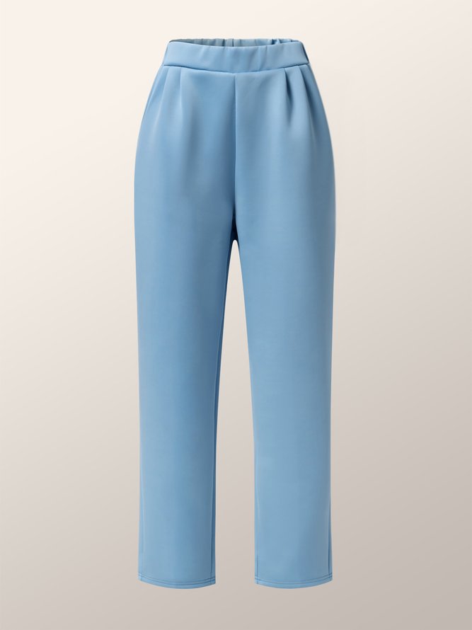 Casual Plain Regular Fit Fashion Pants
