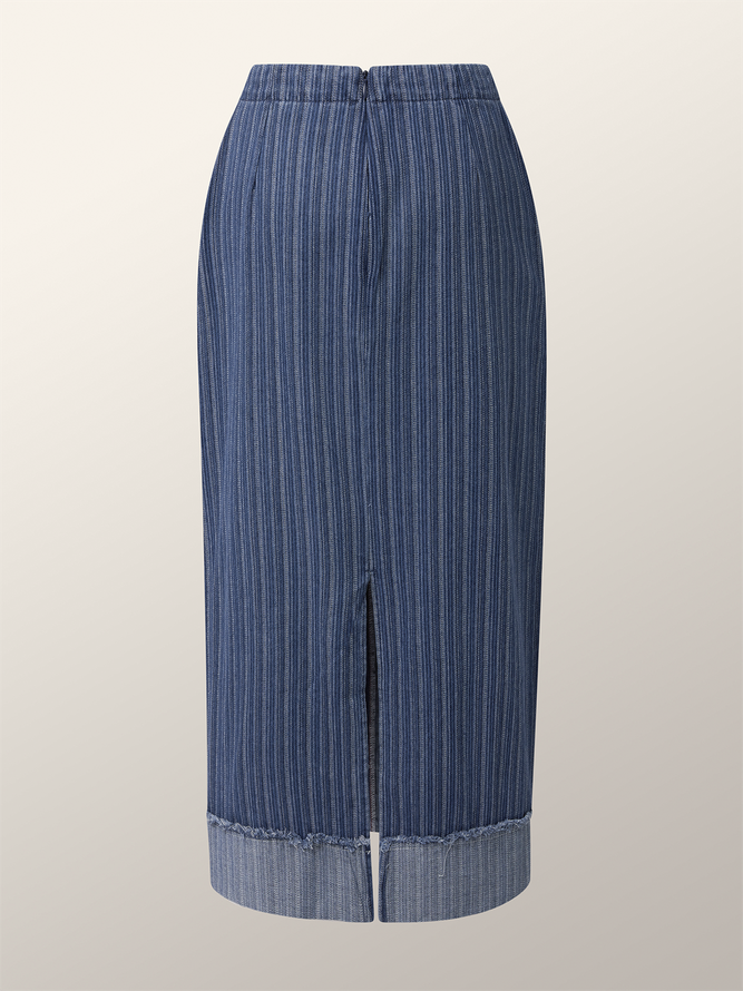Daily Casual Denim Regular Fit Denim Skirt