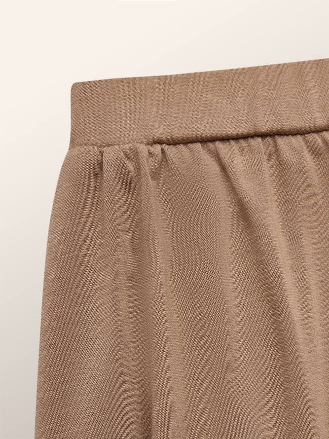 Simple Regular Fit Plain Urban Skirt