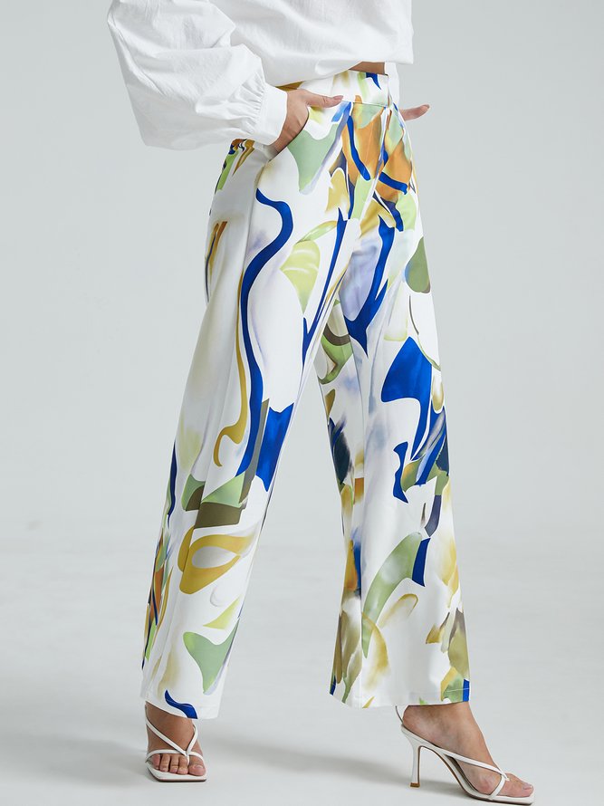 Regular Fit Abstract Graphic Urban Fashion Pants