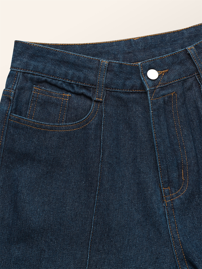 Daily Denim Casual Regular Fit Plain Jeans | stylewe