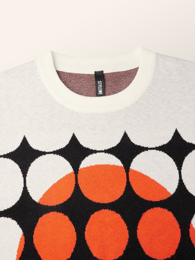 Urban Regular Fit Polka Dots Sweater