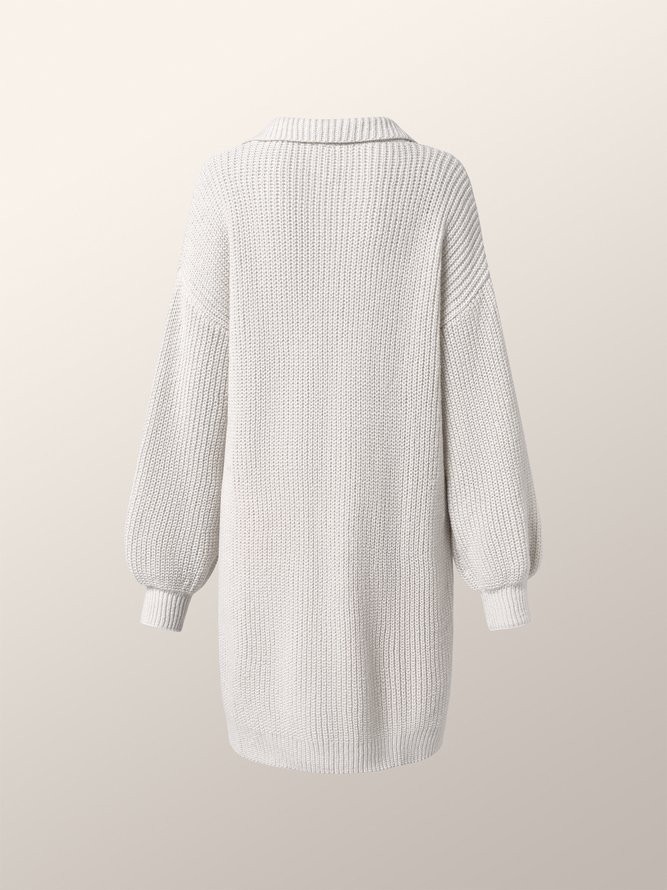 Long sleeve Stand Collar Sweater Coat