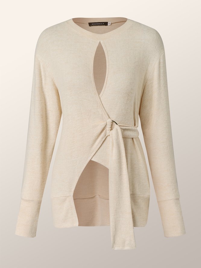 Stylewe Elegant Solid X-Line Sweaters