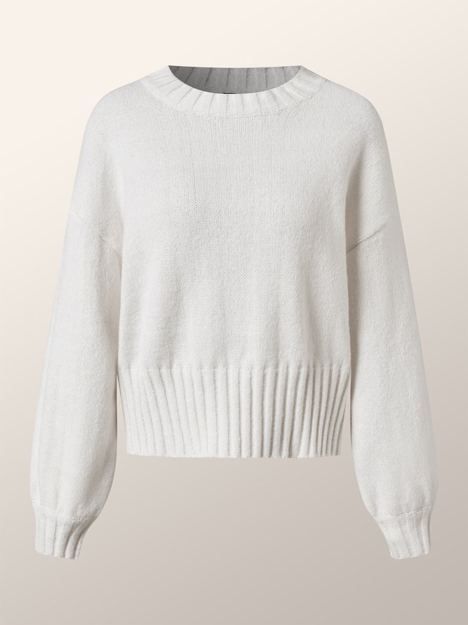 Long sleeve Casual Loose Crew Neck Sweater