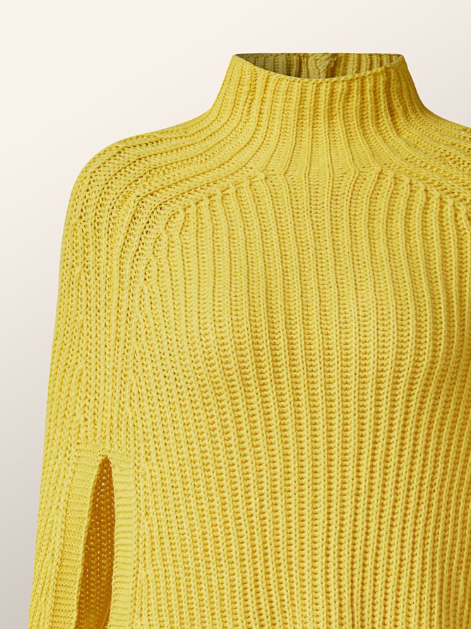 High Elasticity Urban Loose Turtleneck Sleeveless Sweater