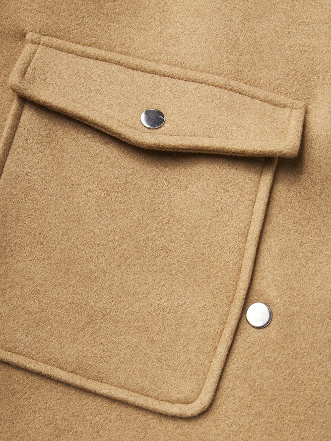 Long sleeve Simple Shawl Collar Loose Jacket
