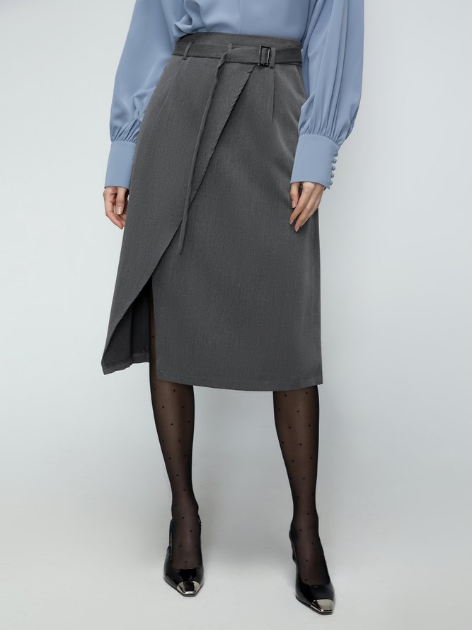 Elegant Solid  Formal Skirt