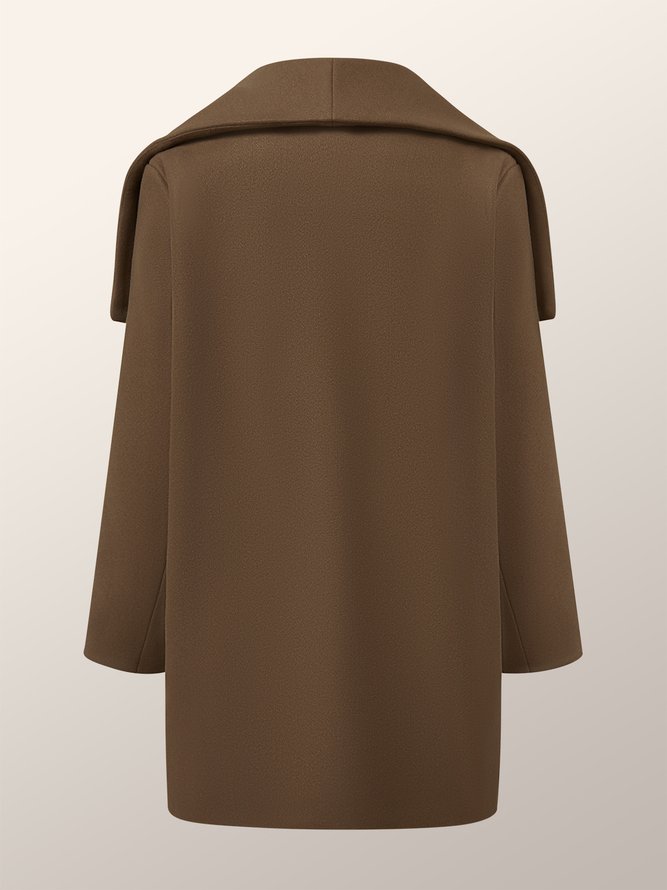 Urban Shawl Collar Mid-long Overcoat